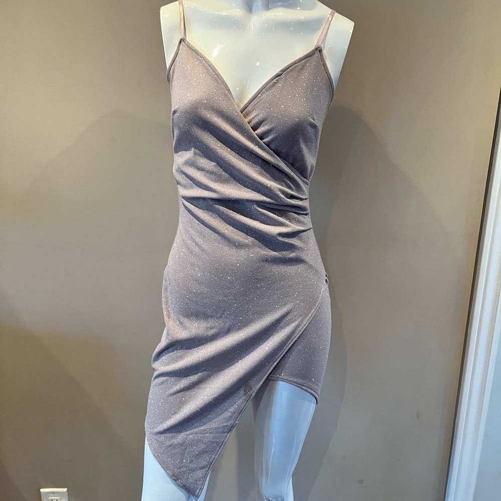 Elegant Lavender Wrap Dress